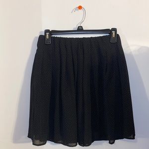 Black polka dot skirt